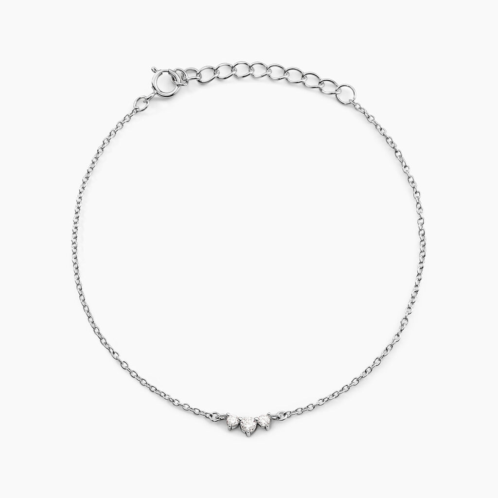 Bracelet Darlene Argent Blanc Oxyde De Zirconium - Bracelets fantaisie Femme | Marc Orian