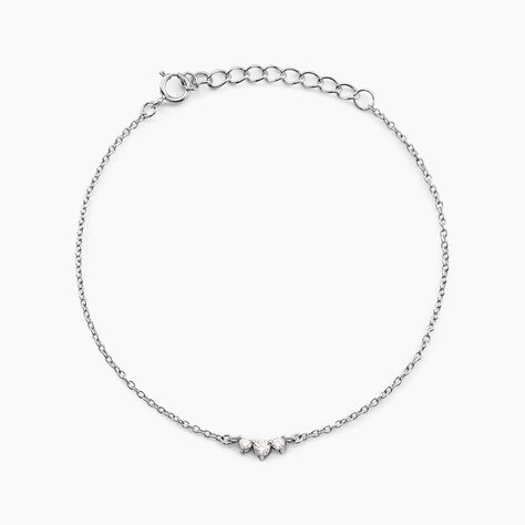 Bracelet Darlene Argent Blanc Oxyde De Zirconium - Bracelets fantaisie Femme | Marc Orian