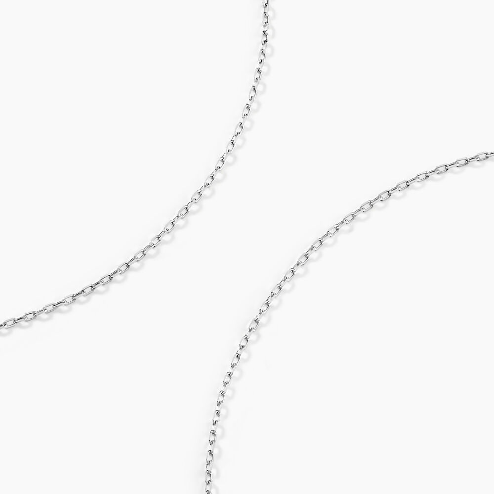 Cha&icirc;ne Igoa Maille For&ccedil;at Diamantee Or Blanc - Chaines Unisex | Marc Orian