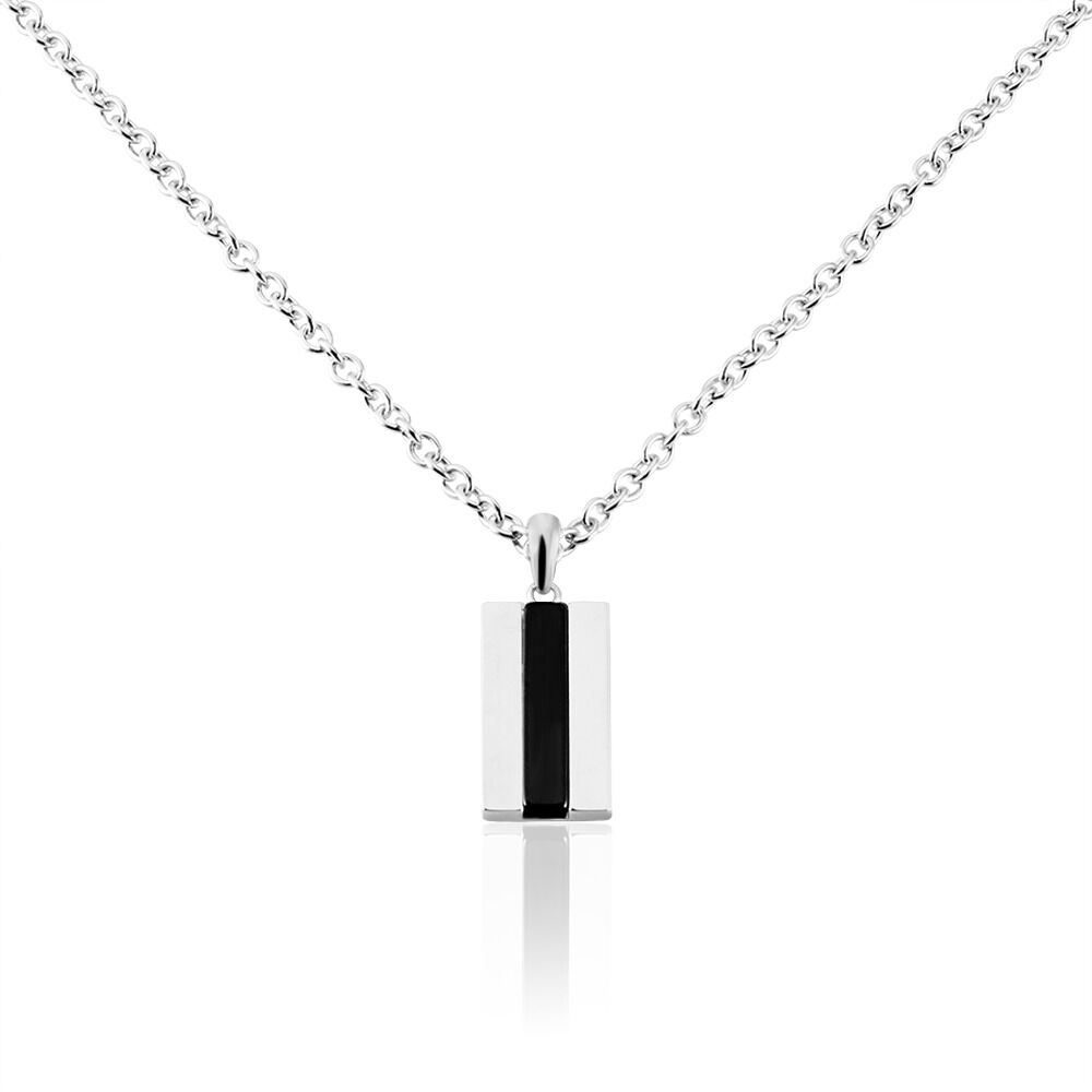 Collier Acier Vieillit Bedirhan Agate - Colliers avec pierres Homme | Marc Orian