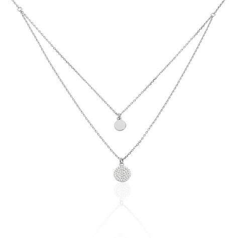 Collier Angeles Argent Blanc Oxyde De Zirconium - Colliers multirangs Femme | Marc Orian