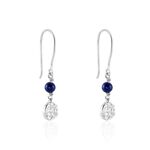 Boucles D'oreilles Pendantes Argent Kutrun Lapis Lazuli - Pendantes Femme | Marc Orian