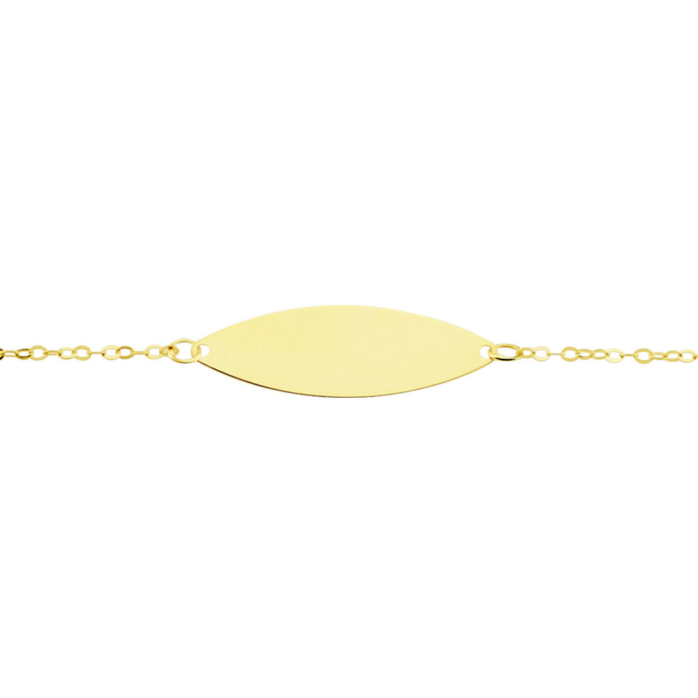 Bracelet Identité Gaspardine Maille Forçat Or Jaune - Gourmettes Enfant | Marc Orian
