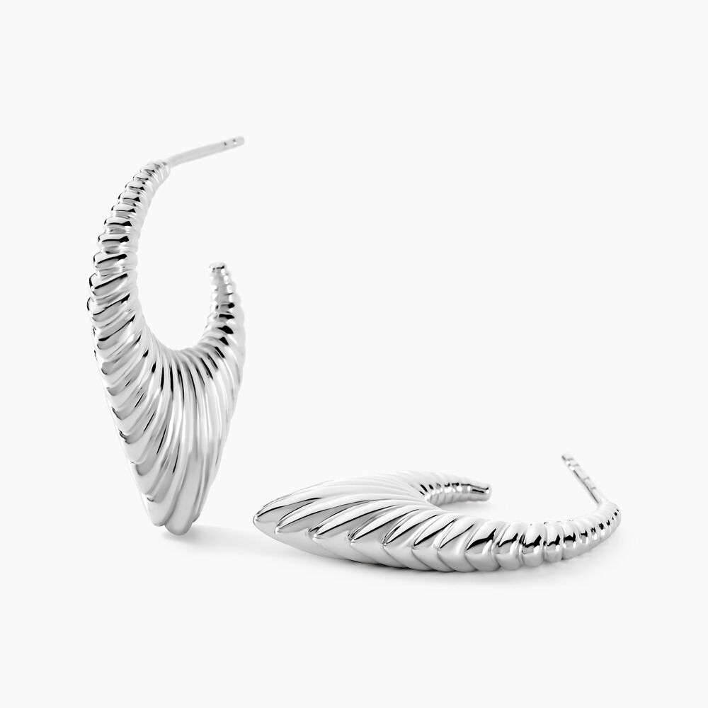 Cr&eacute;oles Oksanne Argent Blanc Oxyde De Zirconium - Cr&eacute;oles Femme | Marc Orian