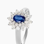 Bague Ivan Or Blanc Saphir Et Diamant - Solitaires Femme | Marc Orian