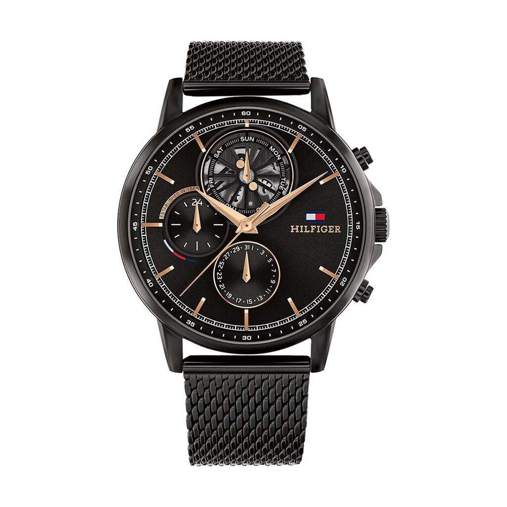 Montre Tommy Hilfiger Stewart Noir - Montres &eacute;tanches Homme | Marc Orian