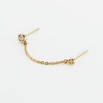 Bijou D'oreille Unitaire Jacinda Plaqu&eacute; Or Jaune Oxyde De Zirconium - Piercings d'oreilles Femme | Marc Orian