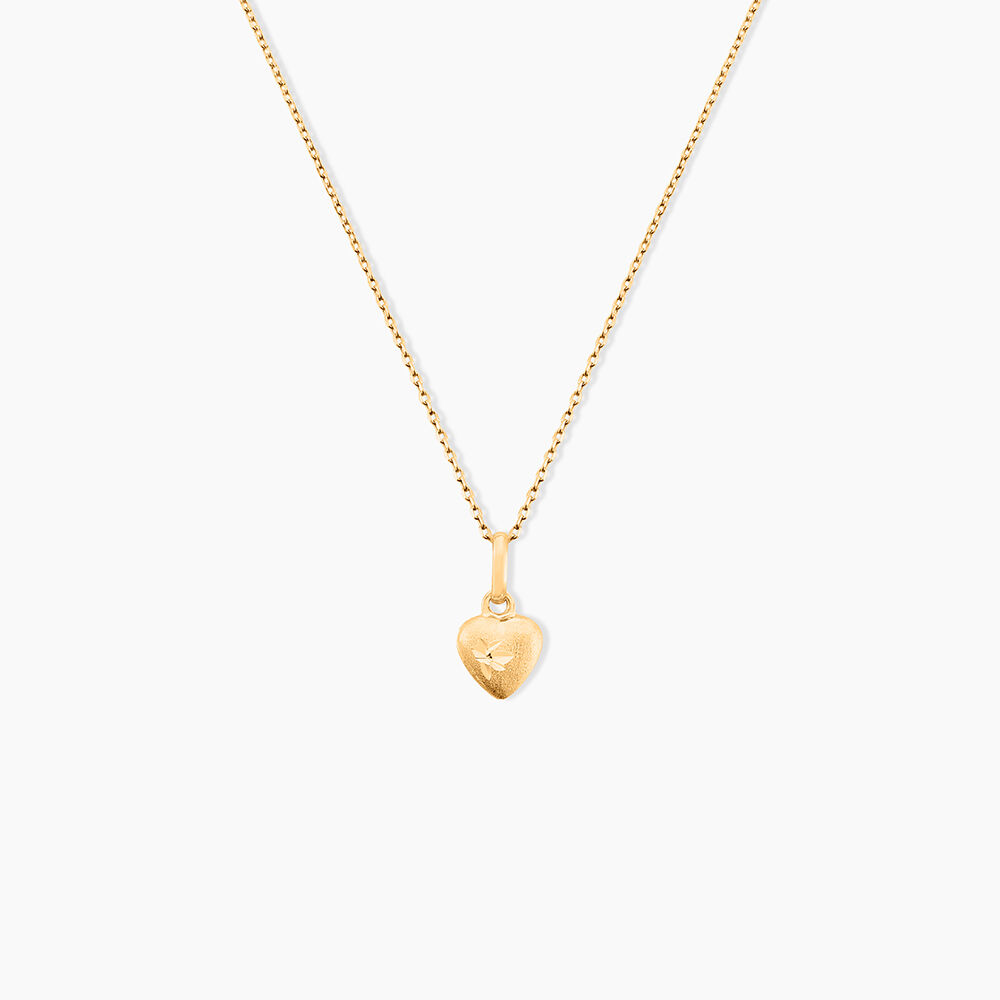 Pendentif Eudocie Coeur Mat Et Brillant Or Jaune - Pendentifs Famille | Marc Orian