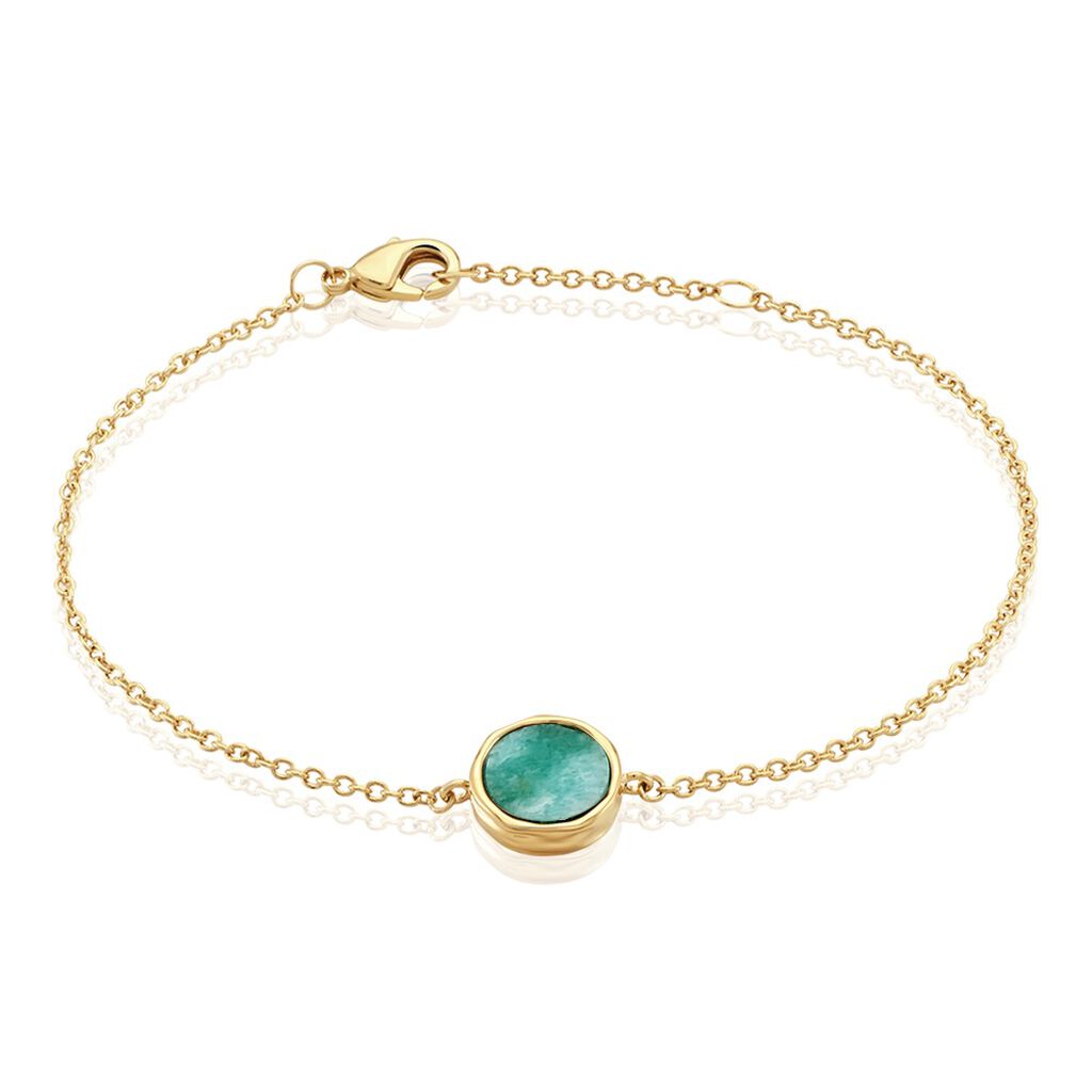 Bracelet Plaqu&eacute; Or Neassa Amazonite - Bracelets Medailles Femme | Marc Orian