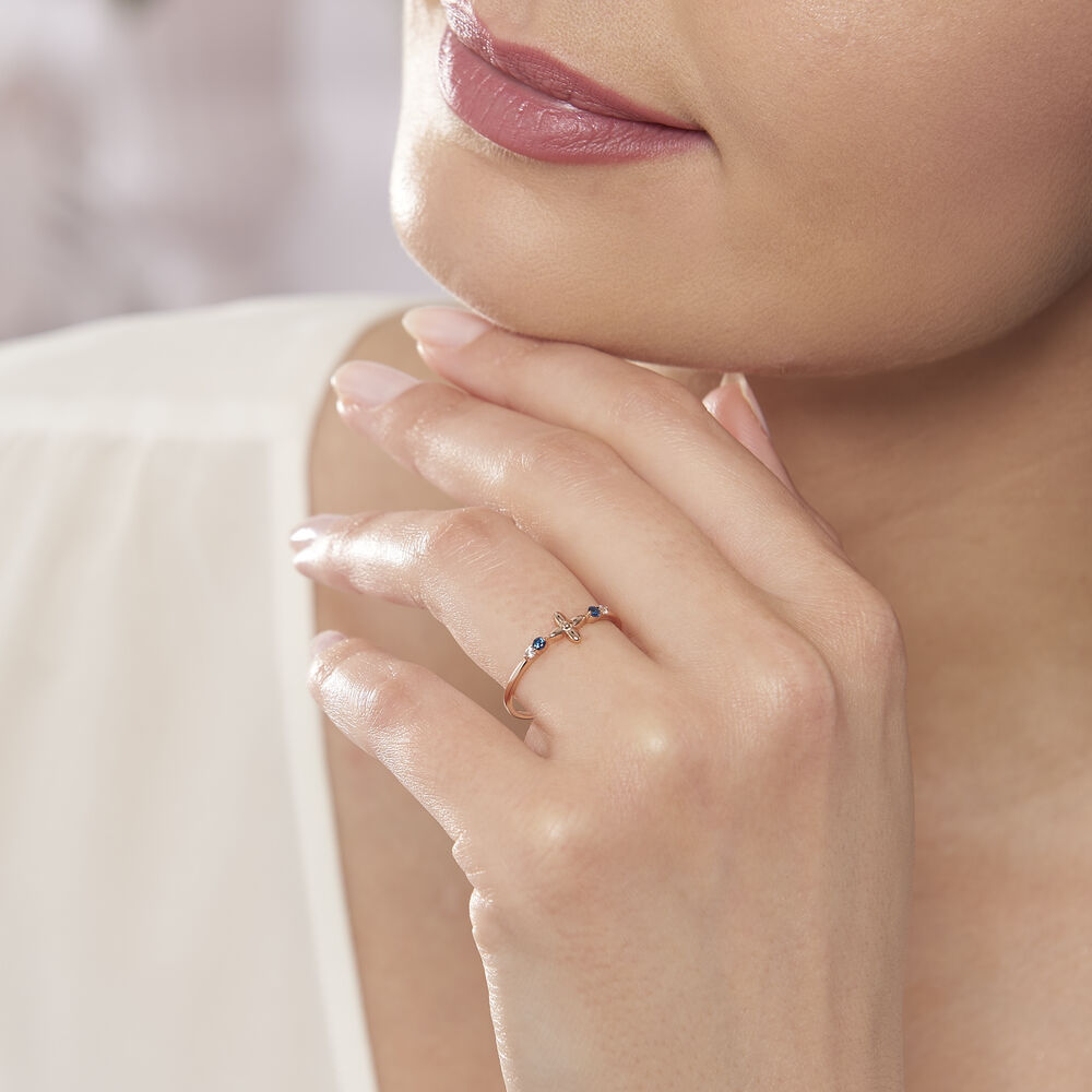 Bague Esia Argent Rose Oxyde De Zirconium - Bagues avec pierre Femme | Marc Orian