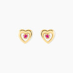 Boucles D'oreilles Puces Izild Or Jaune Rubis - Boucles d'oreilles mariage Femme | Marc Orian