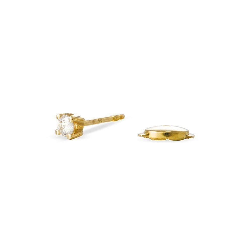 Boucles D'oreilles Puces Victoria Or Jaune Diamant - Puces Femme | Marc Orian
