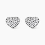 Boucles D'oreilles Puces Darwin Argent Blanc Oxyde - Puces Femme | Marc Orian