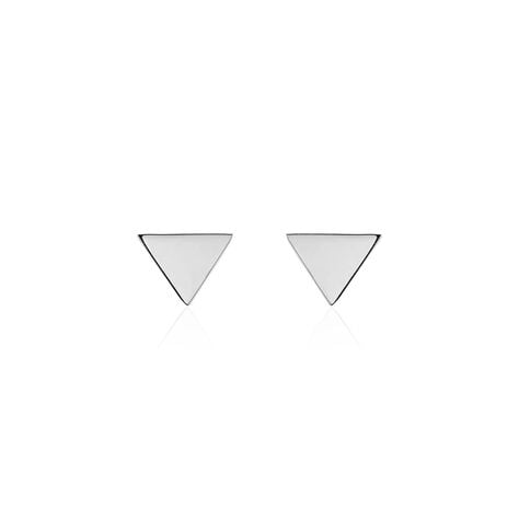 Boucles D'oreilles Puces Trilia Argent Blanc - Puces Femme | Marc Orian