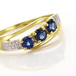 Bague Or Jaune Abelard Saphirs Diamants - Bagues fian&ccedil;ailles Femme | Marc Orian