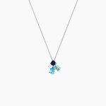 Collier Doryne Or Blanc Topaze Et Oxyde De Zirconium - Colliers avec pierres Femme | Marc Orian