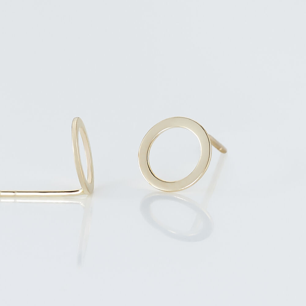 Boucles D'oreilles Puces Berangere Cercle Or Jaune - Puces Femme | Marc Orian
