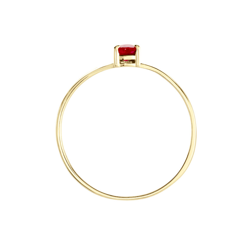 Bague Solitaire Goutte Or Jaune Rubis - Bagues vintage Femme | Marc Orian