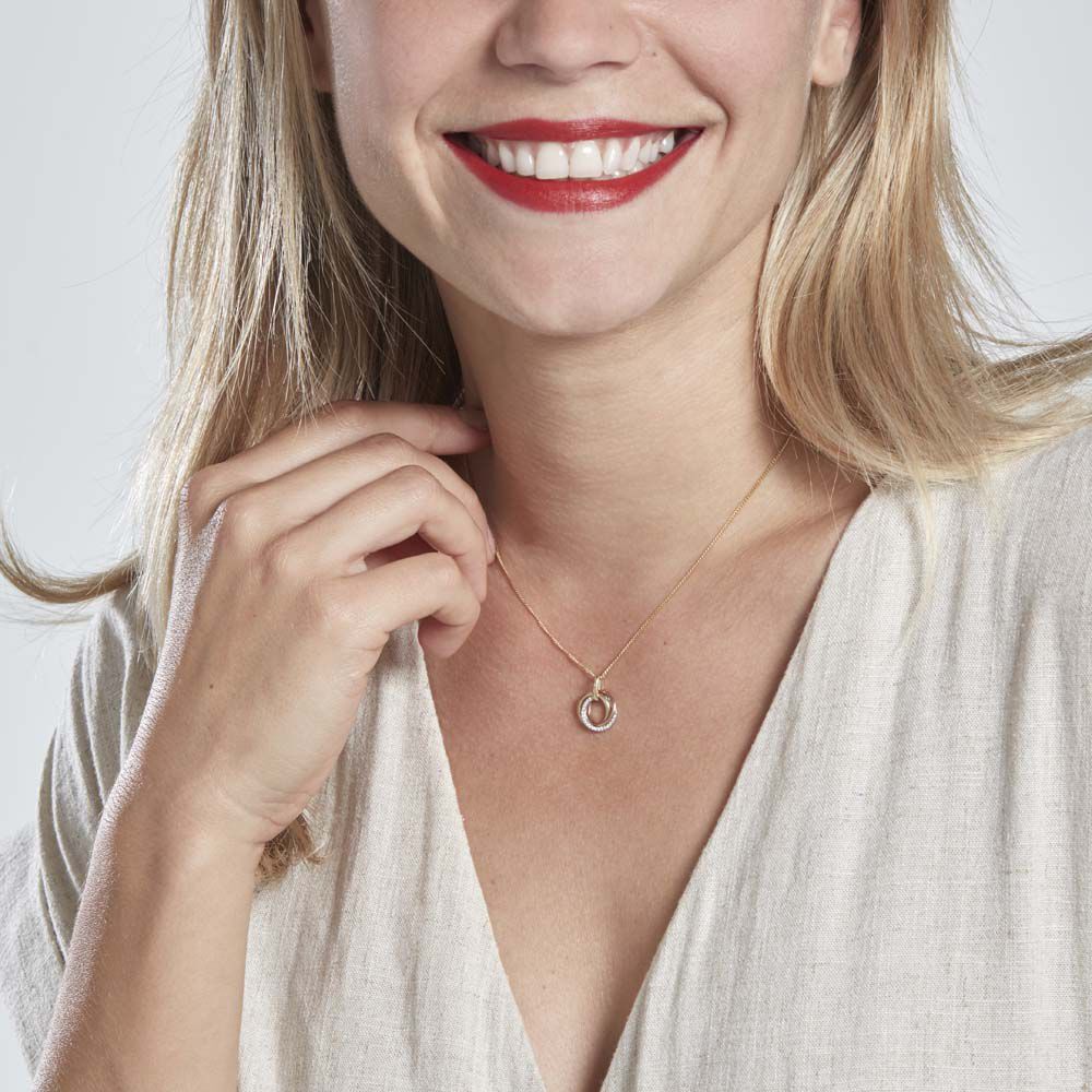 Pendentif Amaiur Or Tricolore Oxydes De Zirconium - Pendentifs Femme | Marc Orian