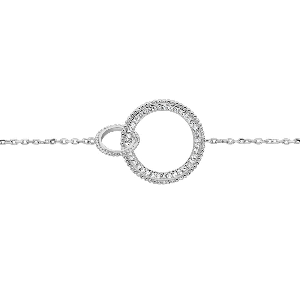 Bracelet Nathalia Argent Blanc Oxyde De Zirconium - Bracelets chaînes Femme | Marc Orian