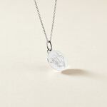 Pendentif Zodiaque Rond Argent Blanc - Bijoux personnalis&eacute;s Famille | Marc Orian