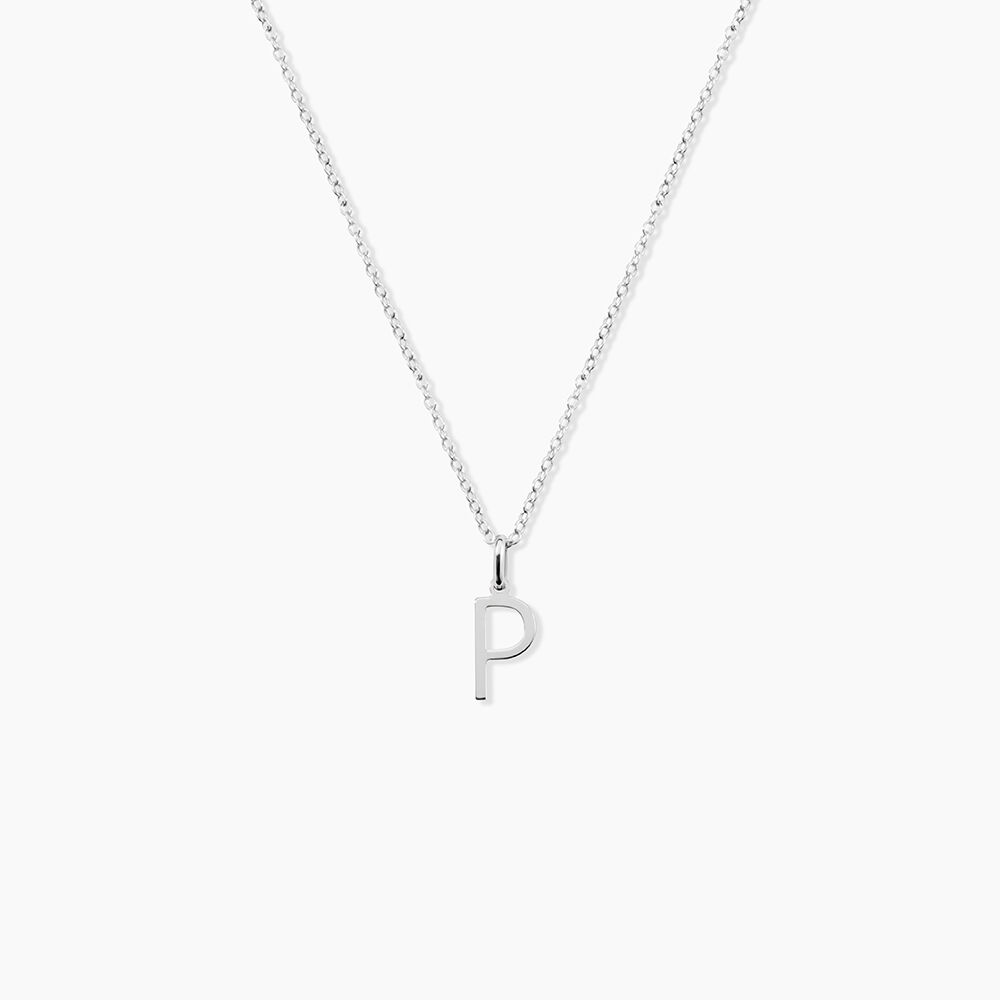 Pendentif Ionia Lettre Or Blanc - Pendentifs Famille | Marc Orian