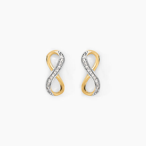 Boucles D'oreilles Puces Chacha Or Jaune Diamant - Puces Femme | Marc Orian