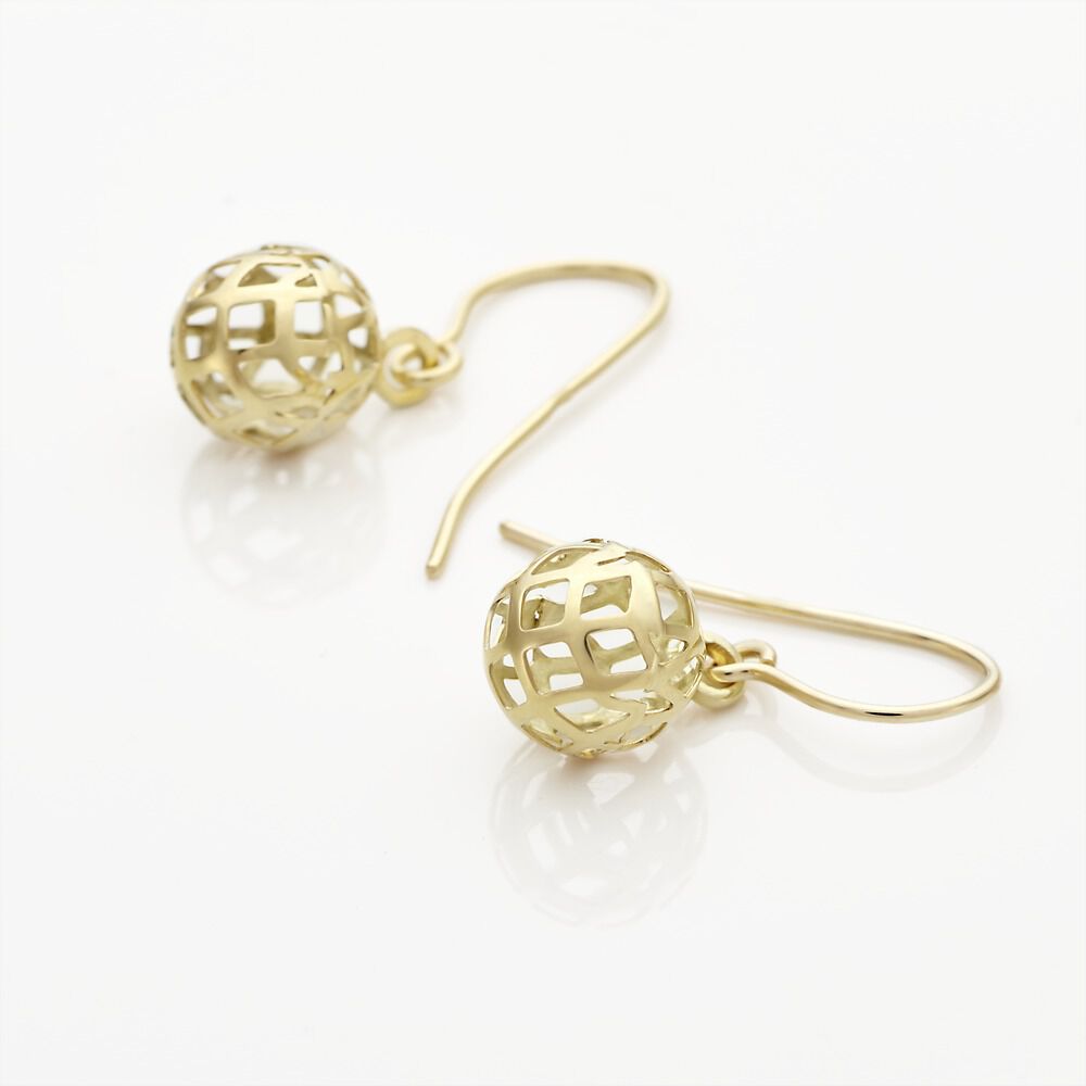 Boucles D'oreilles Pendantes Fidelia Boules Or Jaune - Pendantes Femme | Marc Orian