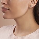 Boucles D'oreilles Puces Eden Or Blanc Oxyde De Zirconium - Puces Femme | Marc Orian