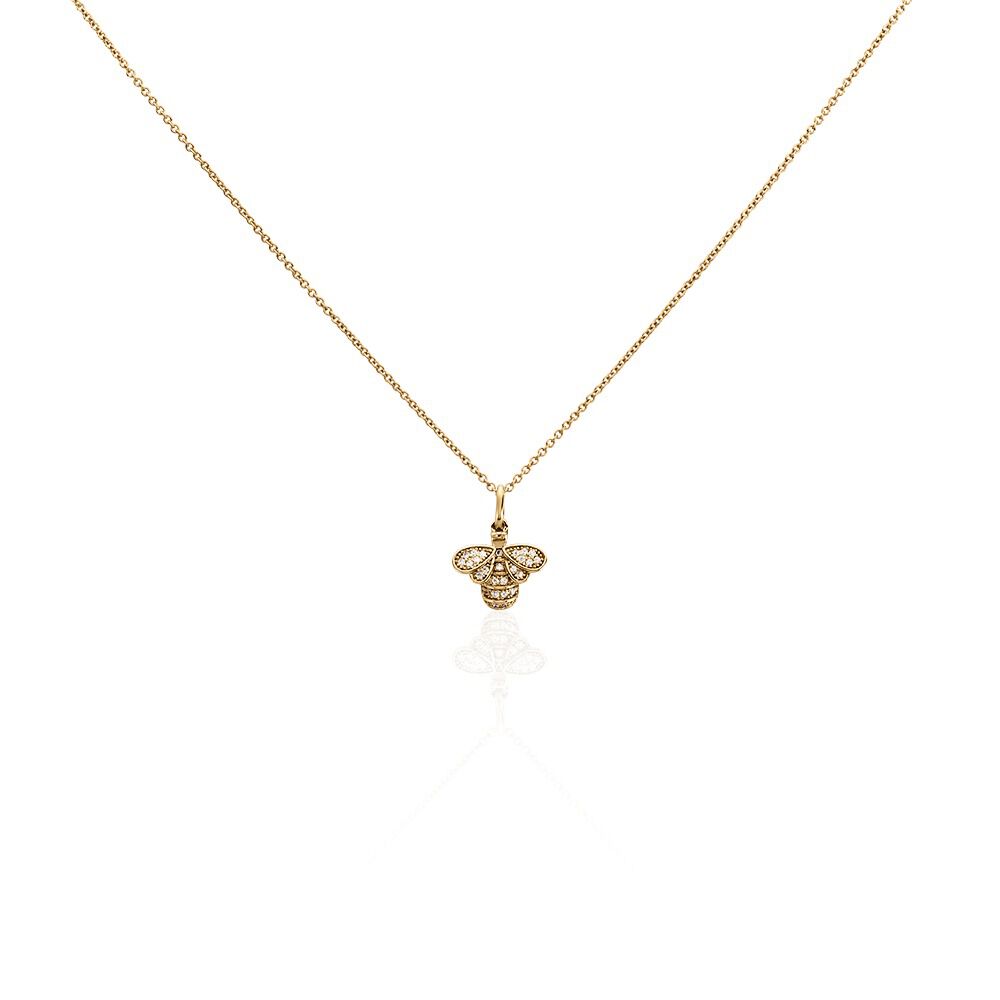 Collier Abelha Plaqué Or Jaune Oxyde De Zirconium - Colliers avec pierres Femme | Marc Orian