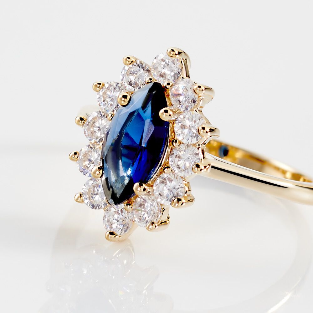 Bague Lisea Plaqué Or Jaune Verre Et Oxyde De Zirconium - Bagues de promesse Femme | Marc Orian
