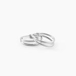 Cr&eacute;oles Double Argent Blanc - Cr&eacute;oles Femme | Marc Orian