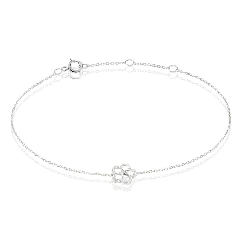 Bracelet Shareen Or Blanc Diamant - Bracelets cha&icirc;nes Femme | Marc Orian