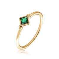 Bague Chepo Plaqué Or Jaune Spinelle Synthétique