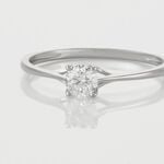 Bague Solitaire Or Blanc Solenia Diamant - Parures de mariage Femme | Marc Orian