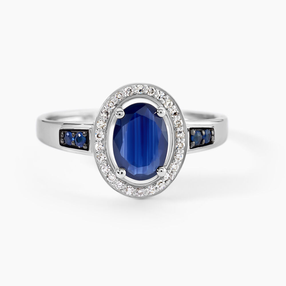 Bague Primevere Or Blanc Saphir Et Diamant - Solitaires Femme | Marc Orian