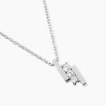 Collier Lousie Argent Blanc Oxyde De Zirconium - Colliers avec pierres Femme | Marc Orian
