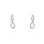 Boucles D'oreilles Puces Samy Or Blanc Diamant - Puces Femme | Marc Orian