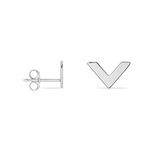 Boucles D'oreilles Puces Veroniica Argent Blanc - Puces Femme | Marc Orian