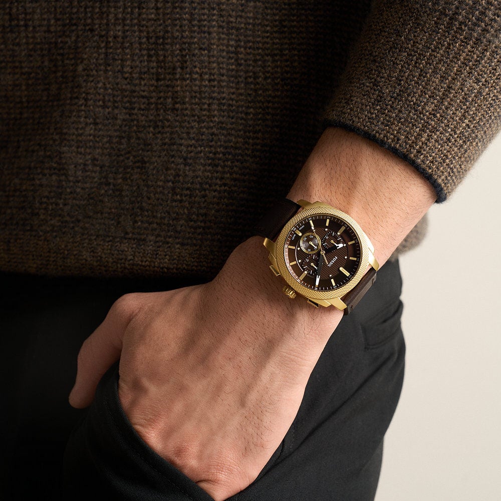 Montre Fossil Machine Marron - Montres &eacute;tanches Homme | Marc Orian