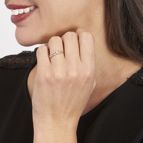Bague Giusta Or Tricolore Diamant - Bagues Solitaire Femme | Marc Orian
