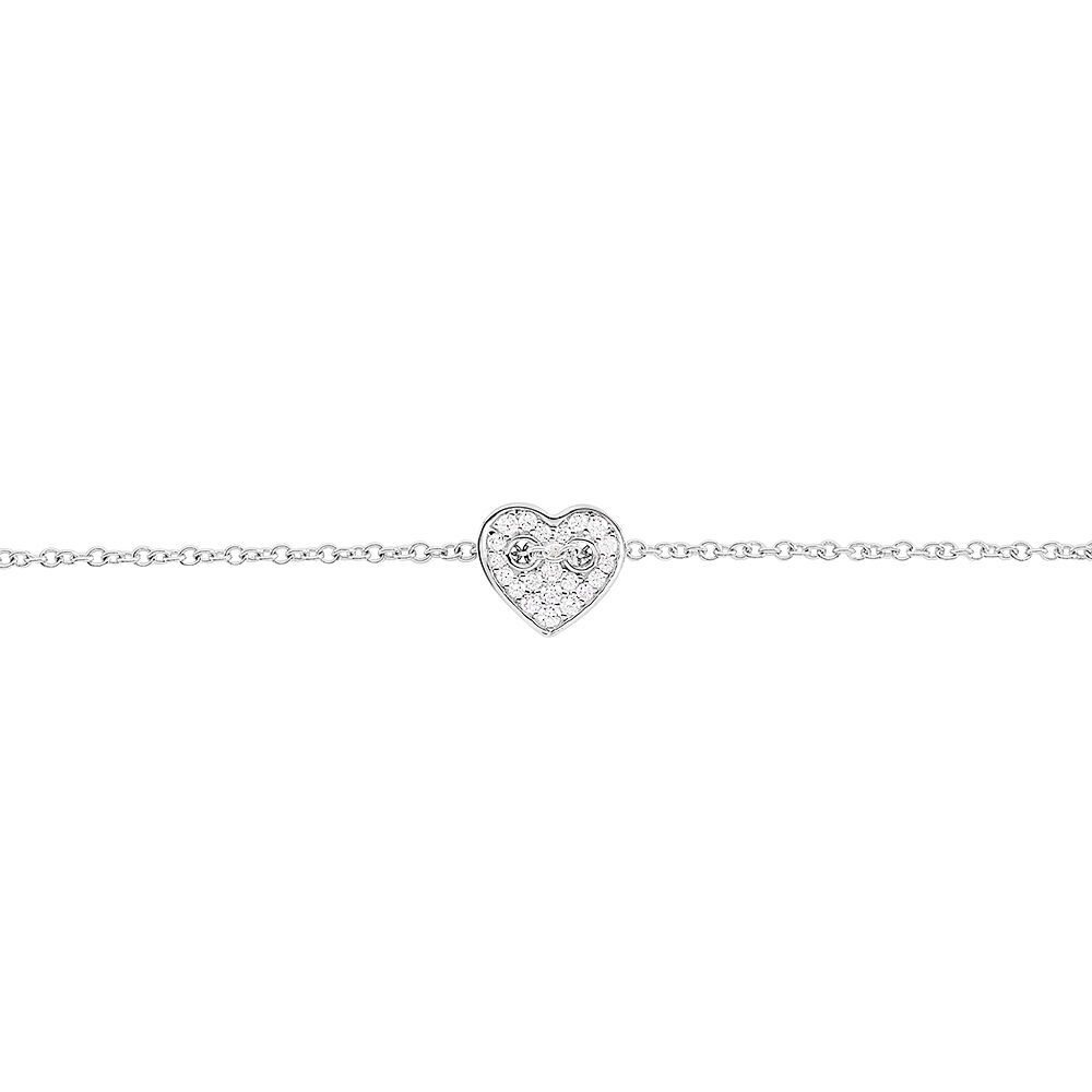 Bracelet Eliza Argent Blanc Oxyde De Zirconium - Bracelets chaînes Femme | Marc Orian