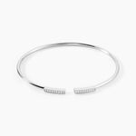 Bracelet Jonc Argent Blanc Djena Oxyde De Zirconium - Bracelets joncs Femme | Marc Orian
