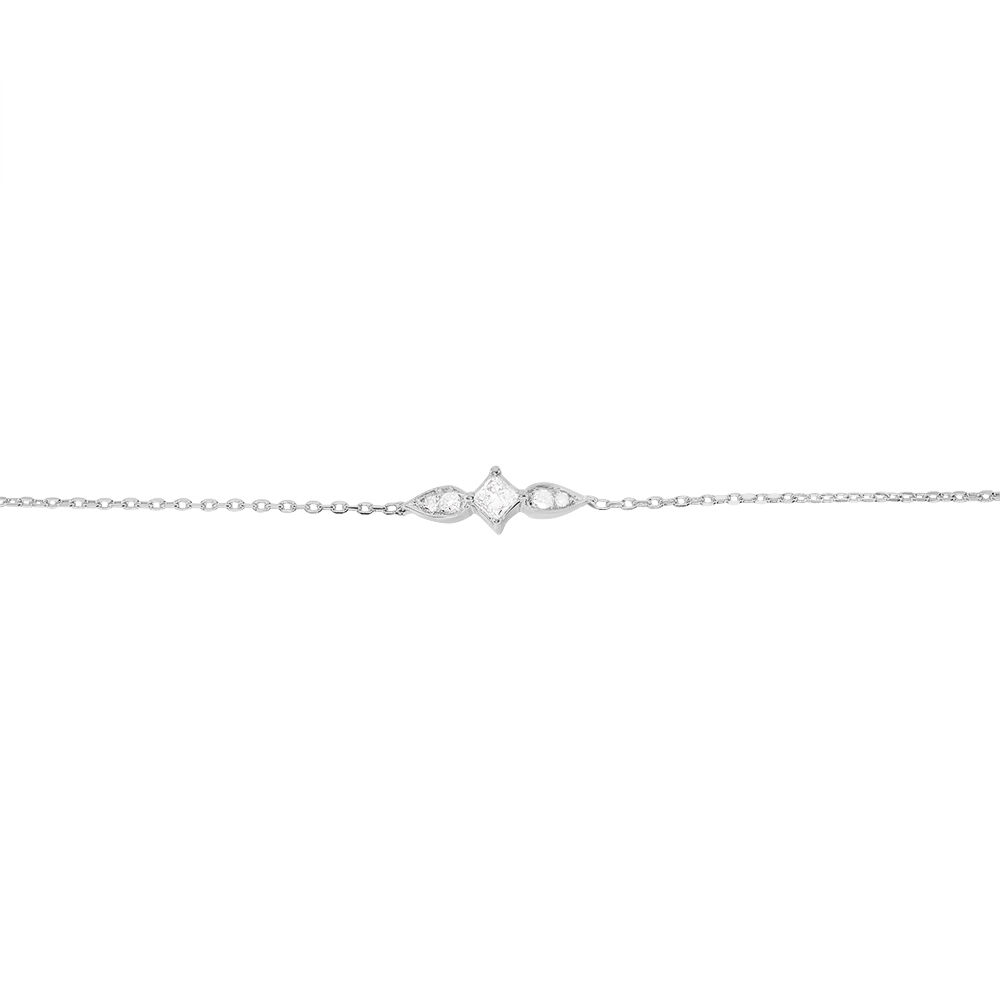 Bracelet Art Deco Or Blanc Diamant - Bracelets chaînes Femme | Marc Orian