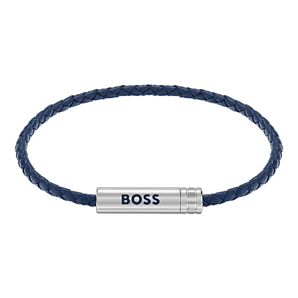 Bracelet Boss Ares Air Cuir De Veau Bleu - Bracelets cuir Homme | Marc Orian