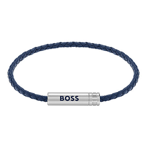Bracelet Boss Ares Air Cuir De Veau Bleu - Bracelets cuir Homme | Marc Orian