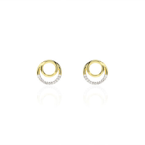 Boucles D'oreilles Puces Atlanta Or Jaune Diamant - Boucles d'oreilles pierres précieuses Femme | Marc Orian
