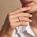Bague Shanta Argent Blanc Oxyde De Zirconium - Solitaires Femme | Marc Orian
