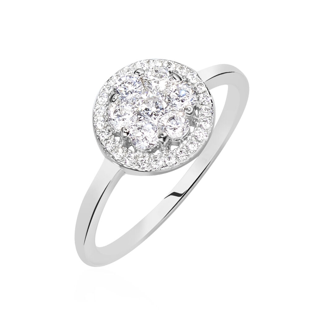 Bague Eryne Argent Blanc Oxyde De Zirconium - Bijoux fantaisie Femme | Marc Orian