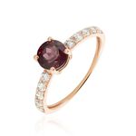 Bague Or Rose Monroe Rhodolite Oxydes De Zirconium - Bagues avec pierre Femme | Marc Orian